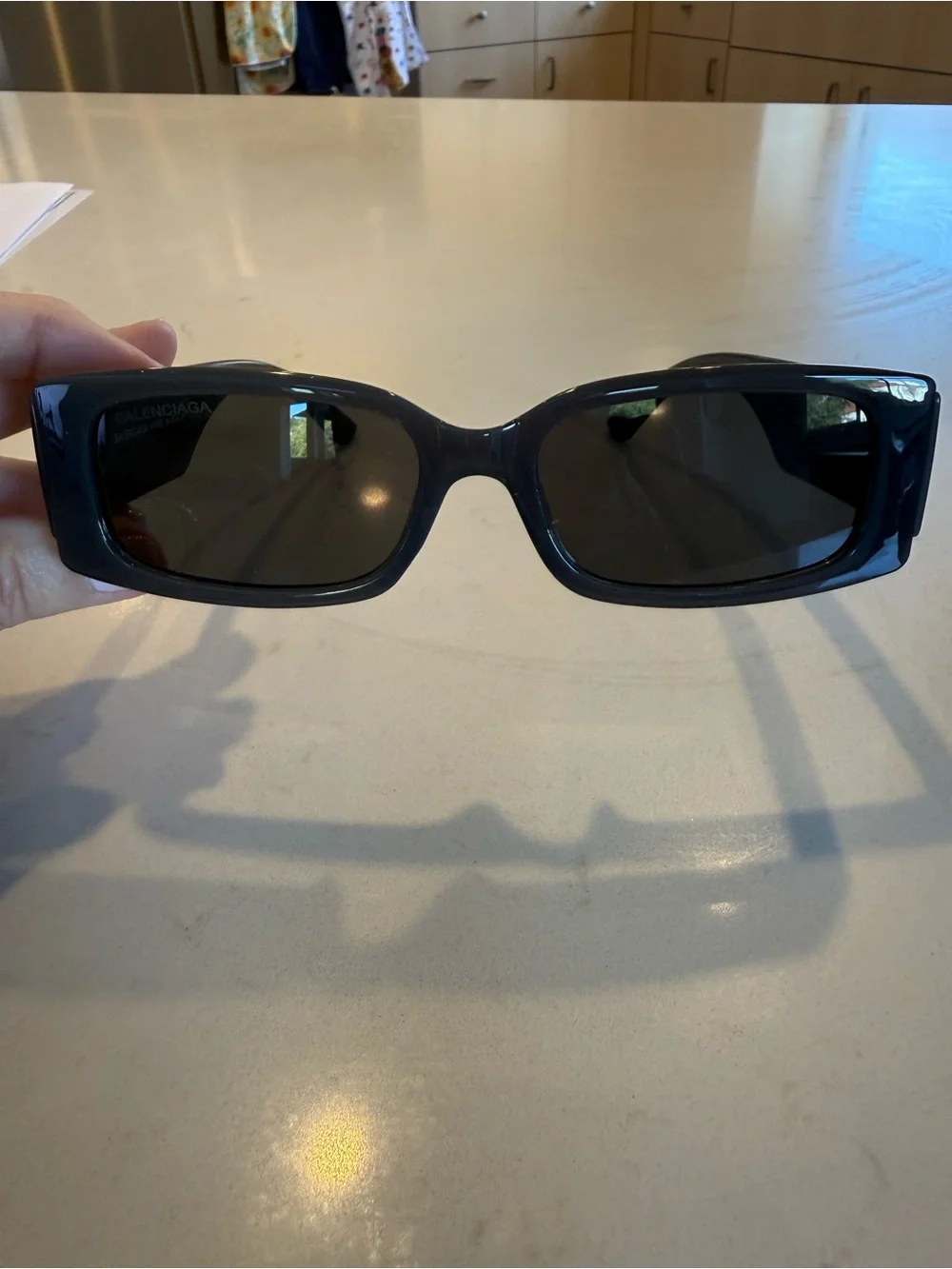 Balenciaga Black Oversized Logo Sunglasses
